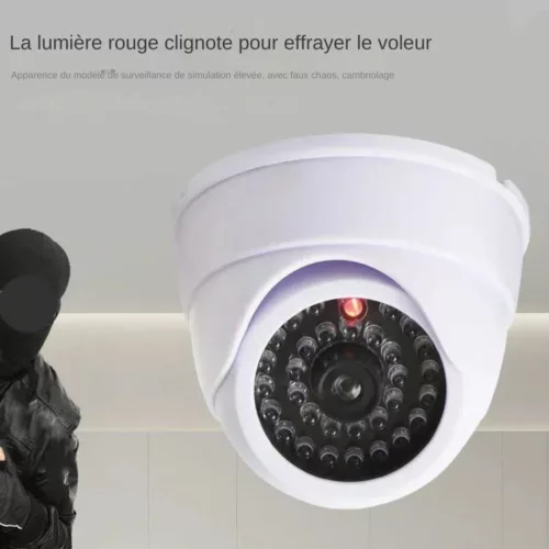 Caméra factice avec led rouge clignotante