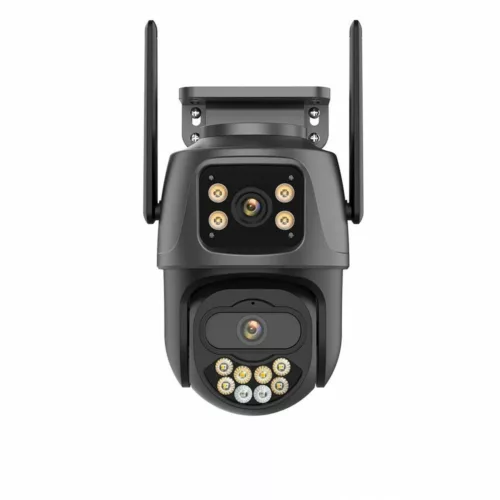 Caméra rotative extérieure détection de mouvement – Surveillance 360° HD avec alarme – Sécurité renforcée jour et nuit