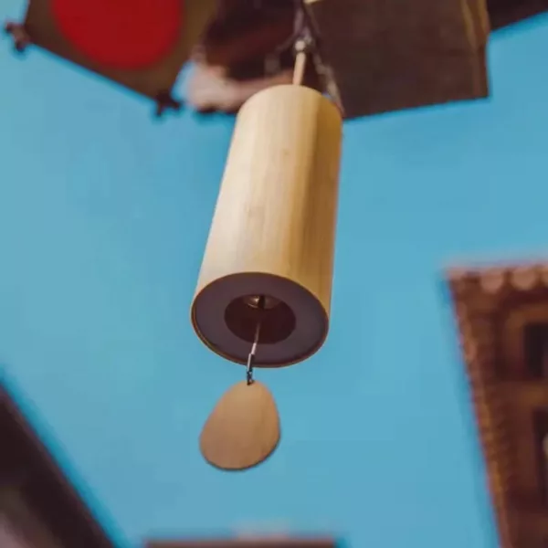 Carillon extérieur en bambou recyclé – Ambiance zen et naturelle pour jardin ou balcon – Éco-responsable et apaisant