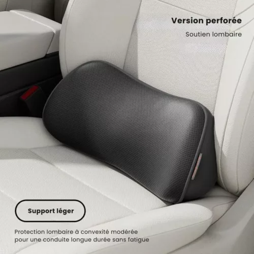 Coussin lombaire compact pour voyage voiture – Soutien ergonomique anti-douleurs pour longs trajets