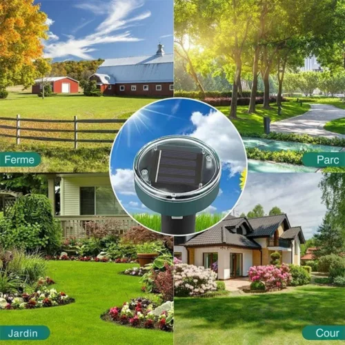 Dispositif anti taupes à ultrasons solaire