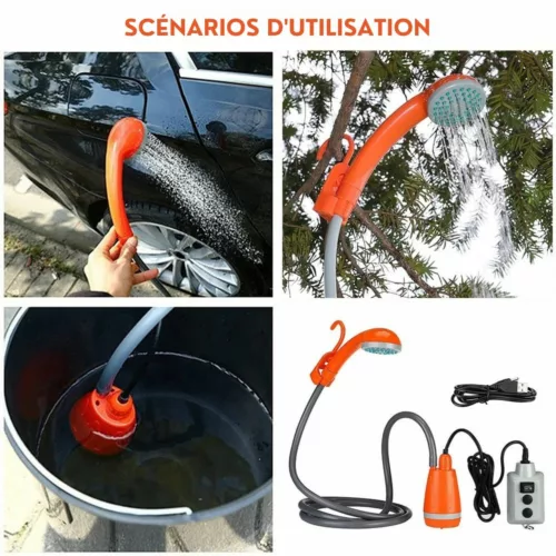 Douche de Camping Portable – Pratique et légère pour vos aventures en plein air – Hygiène nomade facile partout