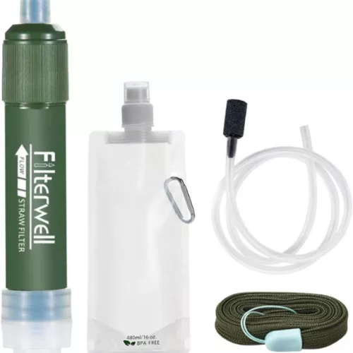 Filtre à eau randonnée sans paille – Ultra léger et compact pour boire une eau pure partout – Idéal trek et survie