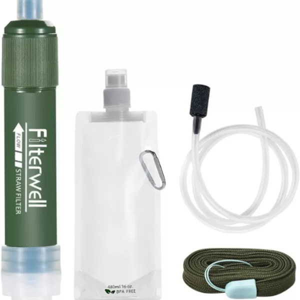 Filtre à eau randonnée sans paille – Ultra léger et compact pour boire une eau pure partout – Idéal trek et survie