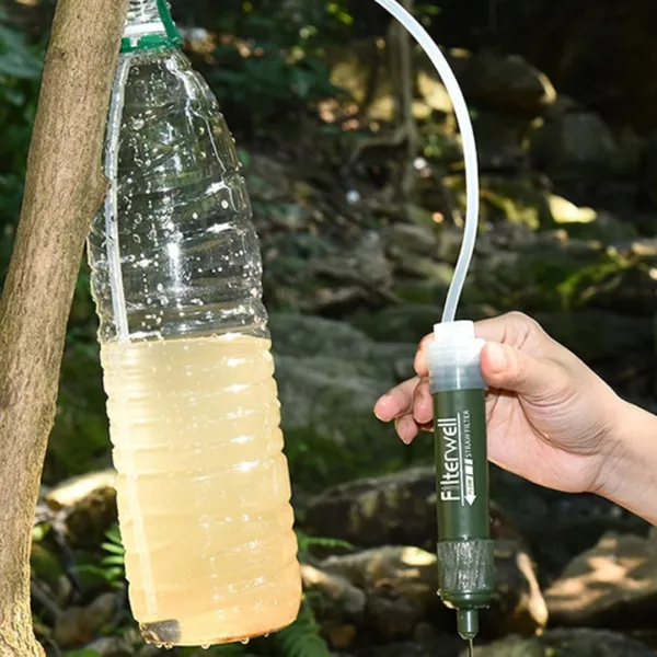 Filtre à eau randonnée sans paille – Ultra léger et compact pour boire une eau pure partout – Idéal trek et survie