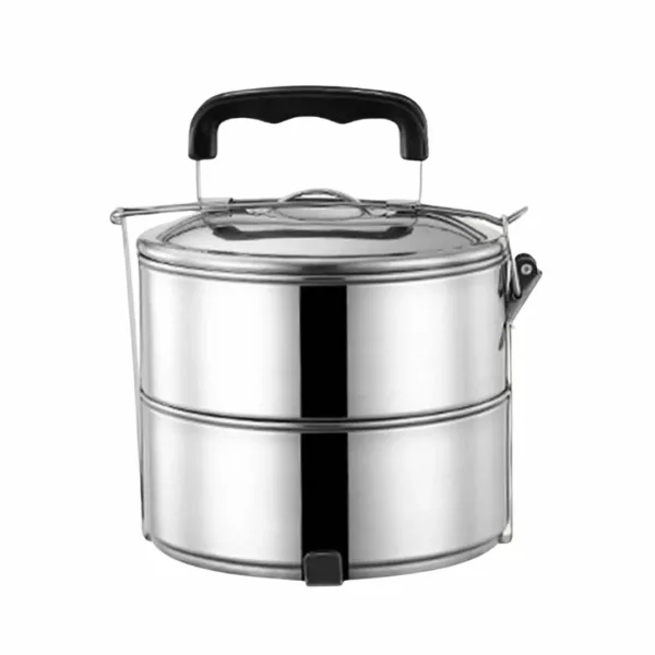 Gamelle inox empilable pour randonnée – Légère, anti-rouille et compacte pour repas nomades réussis