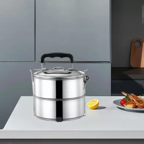 Gamelle inox empilable pour randonnée – Légère, anti-rouille et compacte pour repas nomades réussis