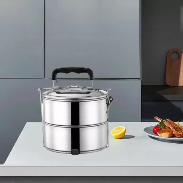Gamelle inox empilable pour randonnée – Légère, anti-rouille et compacte pour repas nomades réussis