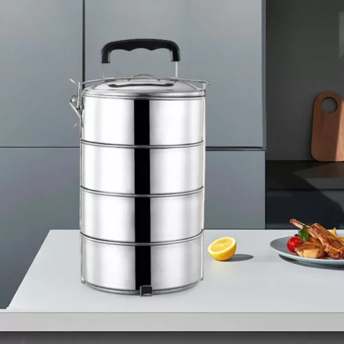 Gamelle inox empilable pour randonnée – Légère, anti-rouille et compacte pour repas nomades réussis