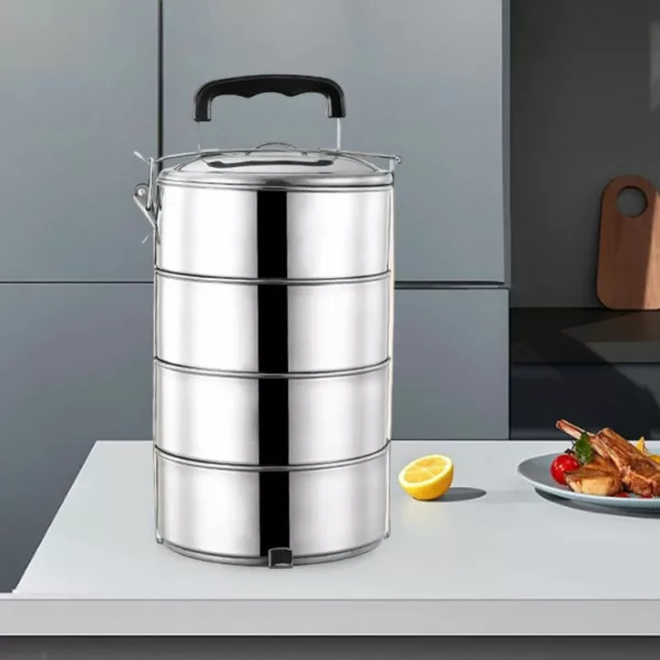 Gamelle inox empilable pour randonnée – Légère, anti-rouille et compacte pour repas nomades réussis