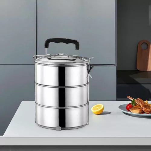 Gamelle inox empilable pour randonnée – Légère, anti-rouille et compacte pour repas nomades réussis