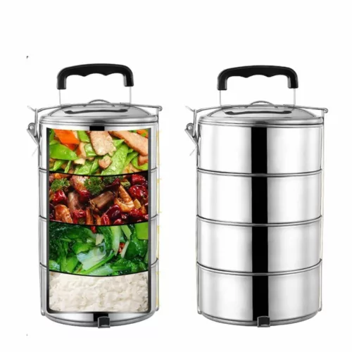 Gamelle inox empilable pour randonnée – Légère, anti-rouille et compacte pour repas nomades réussis