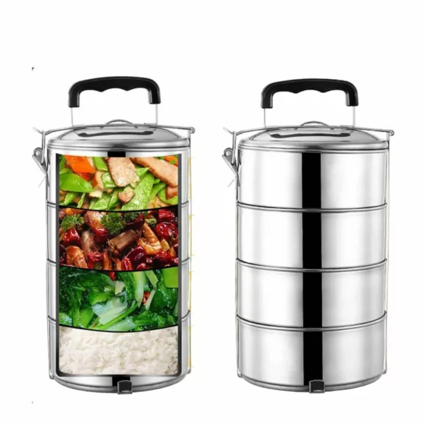 Gamelle inox empilable pour randonnée – Légère, anti-rouille et compacte pour repas nomades réussis