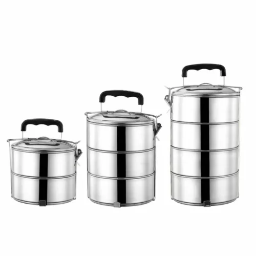 Gamelle inox empilable pour randonnée – Légère, anti-rouille et compacte pour repas nomades réussis