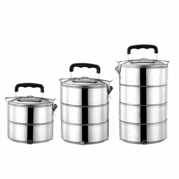 Gamelle inox empilable pour randonnée – Légère, anti-rouille et compacte pour repas nomades réussis