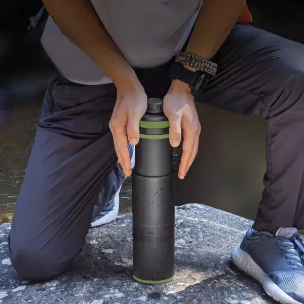 Gourde filtrante eau pour camping – Buvez une eau pure partout – Filtration instantanée en pleine nature