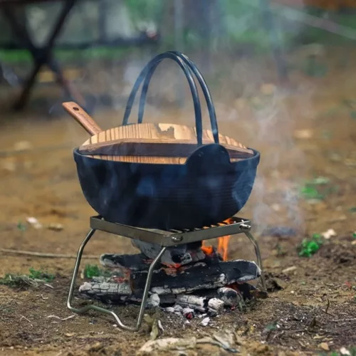 Grille pliable acier inox pour feu – Cuisson facile en plein air – Solide, légère et ultra-compacte pour barbecue nomade