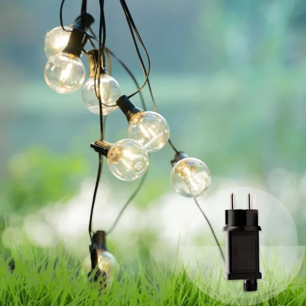 Guirlande extérieure ampoules effet vintage – Ambiance rétro chaleureuse pour jardin, terrasse ou soirée festive