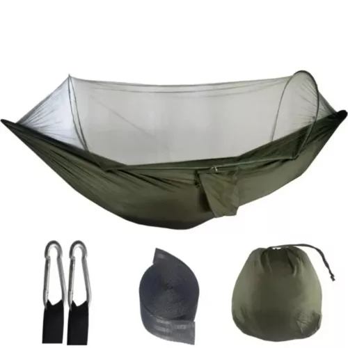Hamac moustiquaire randonnée légère – Protection anti-insectes ultra légère pour bivouac confortable en plein air