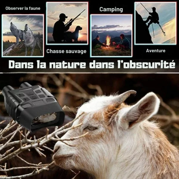 Jumelles vision nocturne avec enregistreur intégré – Voyez dans l'obscurité et capturez chaque instant en HD