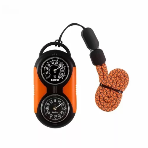 Kit de boussole thermomètre pour randonnée – Orientation fiable et température en un clin d’œil – Idéal survie et plein air