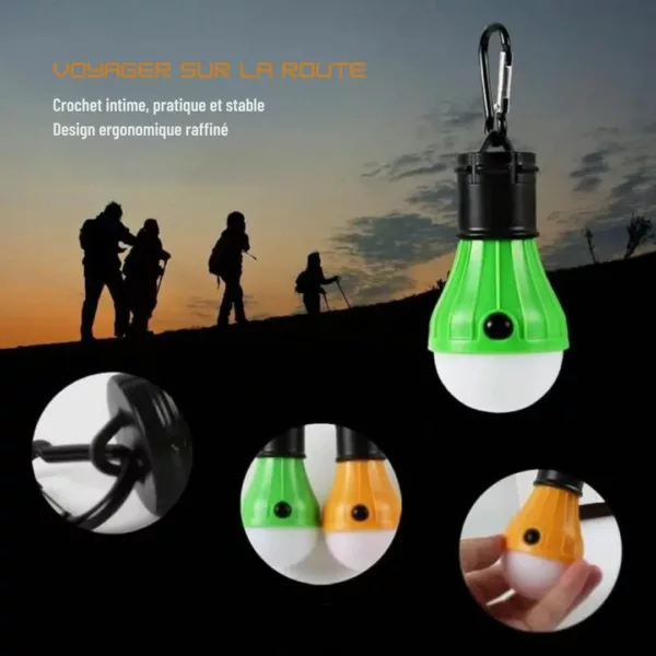 Lampe de Camping Portable – Rechargeable USB, ultra-lumineuse et étanche pour randonnées et bivouacs