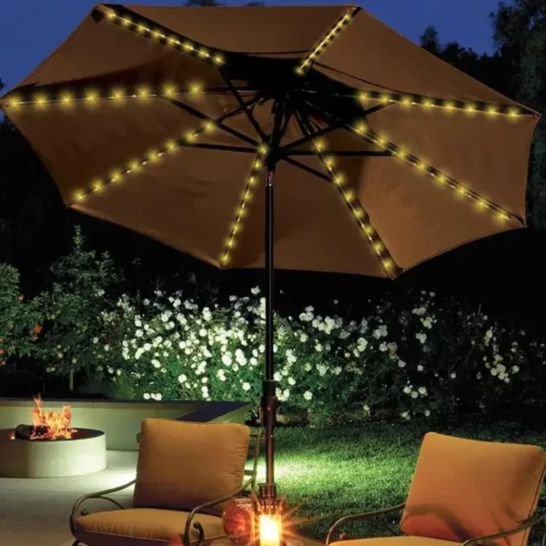 Lampe led extérieure pour parasol – Éclairage puissant sans fil pour soirées en terrasse réussies