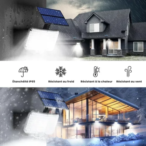 Lampe solaire extérieure avec capteur crépusculaire – Éclairage automatique éco, sans fil, idéal jardin et allée