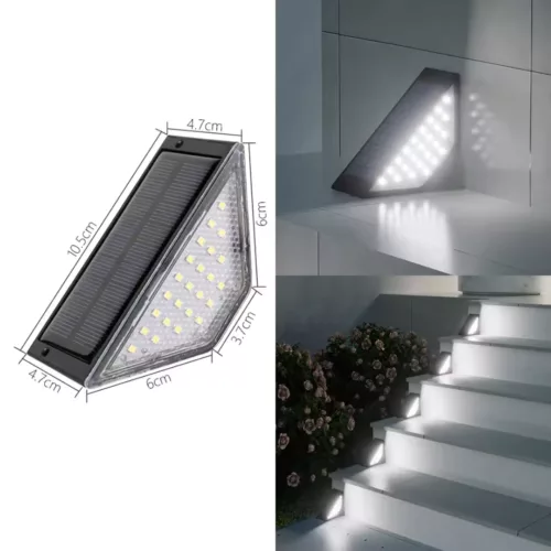 Lampe solaire extérieure pour escalier – Éclairage automatique sans fil, sécurité et design éco pour vos marches