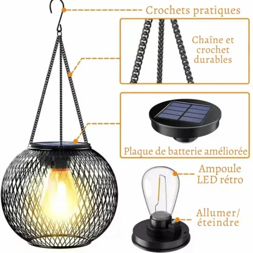 Lampe suspendue extérieure pour pergola – Ambiance chaleureuse et élégante pour vos soirées en plein air