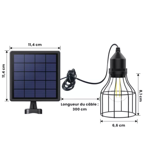 Lanterne solaire extérieure à suspendre – Ambiance chaleureuse et éclairage éco-responsable pour vos soirées jardin