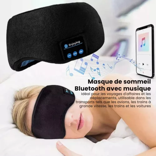 Masque de sommeil voyage avec bouchons d’oreilles – Repos total en avion, train ou hôtel – Sommeil profond garanti