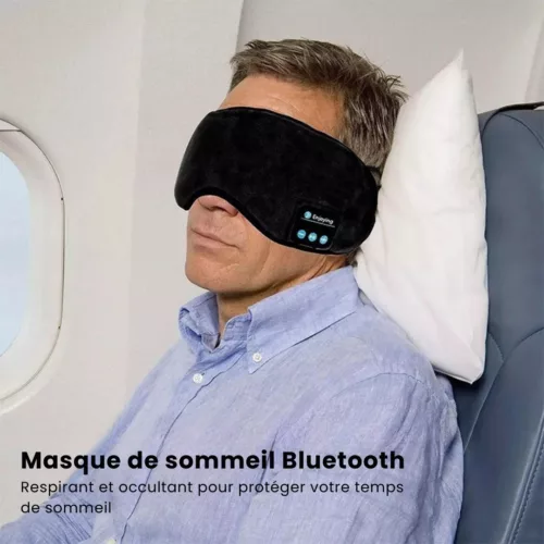 Masque de sommeil voyage avec bouchons d’oreilles – Repos total en avion, train ou hôtel – Sommeil profond garanti