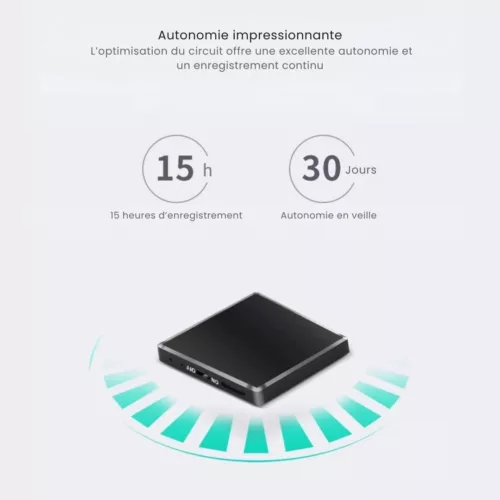 Mini enregistreur vocal autonome longue autonomie – Discret, compact et fiable pour capturer tous vos mémos sans interruption
