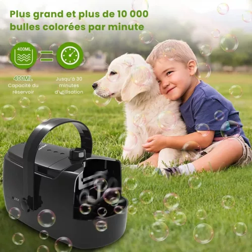 Mini machine à bulles portable batterie – Animation festive pour enfants – Compacte, légère et rechargeable