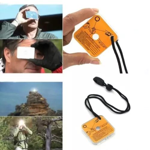 Miroir de signalisation randonnée survie – Compact et ultra-réfléchissant pour se faire repérer en urgence en pleine nature