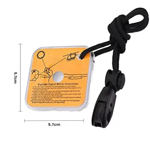 Miroir de signalisation randonnée survie – Compact et ultra-réfléchissant pour se faire repérer en urgence en pleine nature