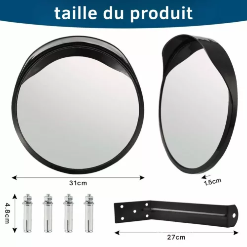 Miroir espions grand angle pour garage