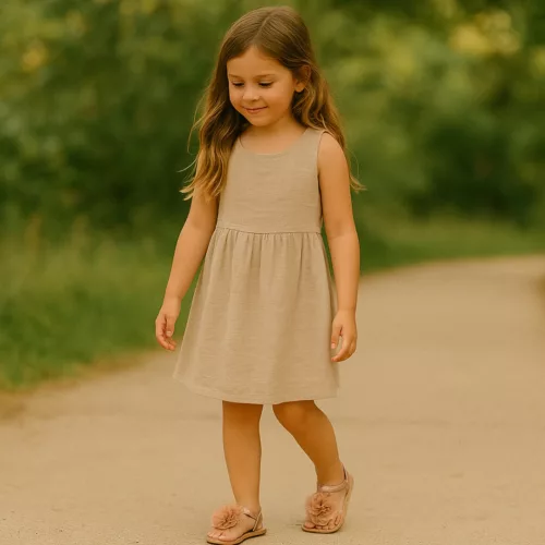 Nu-pieds fille fermeture scratch confort été – légers et respirants pour marcher sans douleur tout l'été