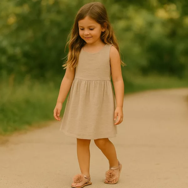 Nu-pieds fille fermeture scratch confort été – légers et respirants pour marcher sans douleur tout l'été