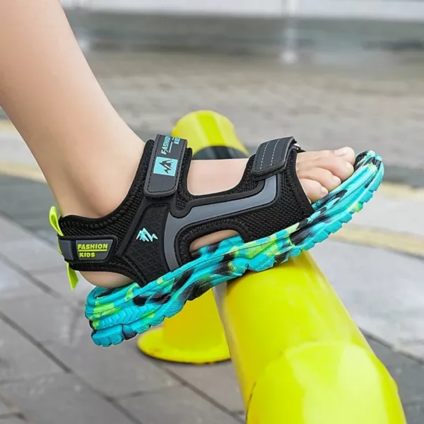 Nu-pieds garçon fermeture scratch double attache – Confort été garçon, faciles à enfiler, maintien optimal