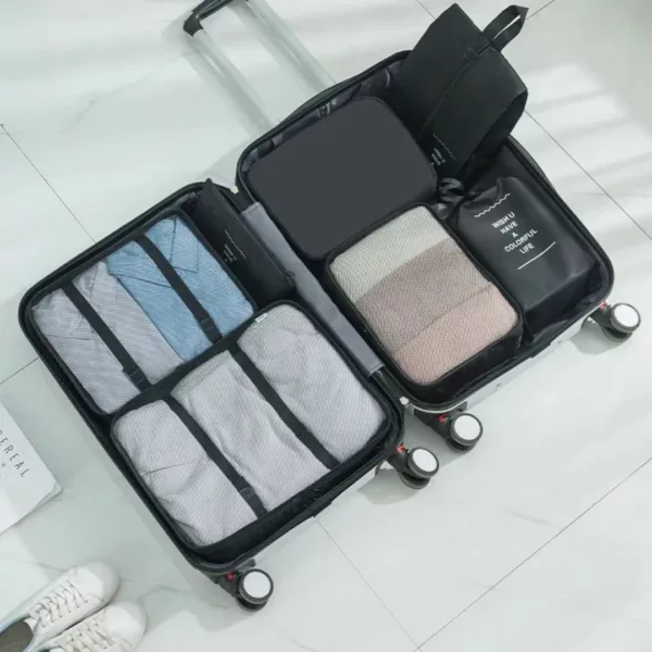 Organisateur valise avec compartiments vêtements compressibles – Gagnez de la place, voyagez léger et organisé