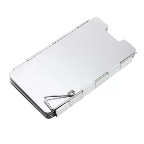 Pare-vent aluminium pliable réchaud – Cuisson efficace en plein air, coupe-vent compact pour bivouac et camping
