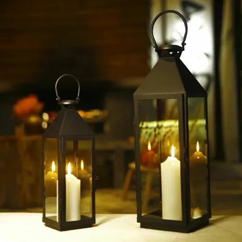 Photophore extérieur pour table de jardin – Ambiance chaleureuse et éclairage doux pour soirées en plein air