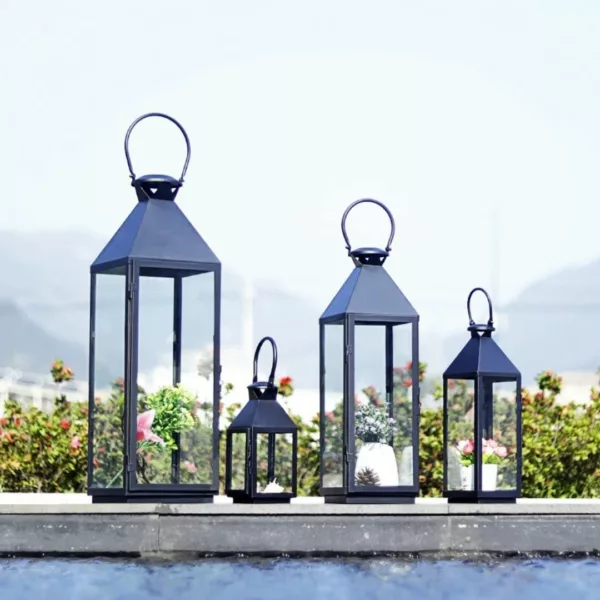 Photophore extérieur pour table de jardin – Ambiance chaleureuse et éclairage doux pour soirées en plein air