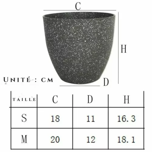 Pot de fleurs extérieur effet pierre léger – Design naturel et moderne pour sublimer votre jardin sans effort