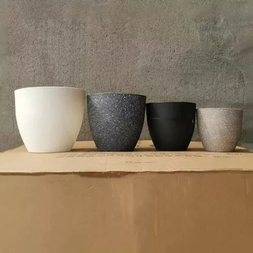 Pot de fleurs extérieur effet pierre léger – Design naturel et moderne pour sublimer votre jardin sans effort