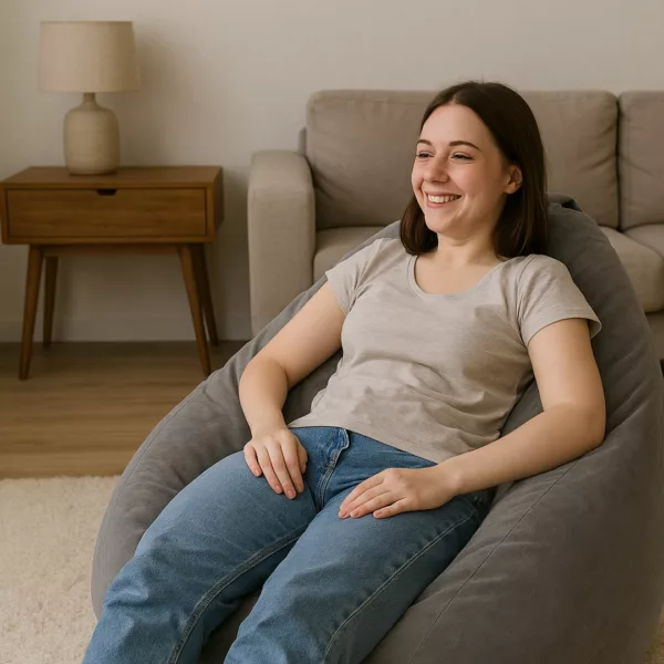 Pouf extérieur déhoussable tissu recyclé – Confort durable et éco-responsable pour jardin et terrasse