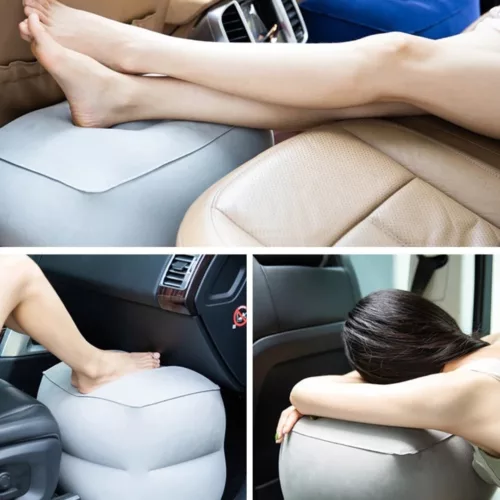 Repose-pieds gonflable pour train et avion – confort ultime en voyage, jambes légères et reposées