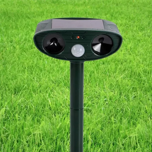Répulsif chat à ultrasons extérieur solaire – Protège efficacement jardin et terrasse sans produits chimiques